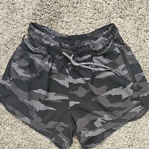 Athleta Girl Charcoal Camo Active Shorts